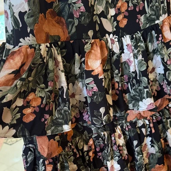 Abercrombie & Fitch Black Floral Maxi Dress - Picture 3 of 15